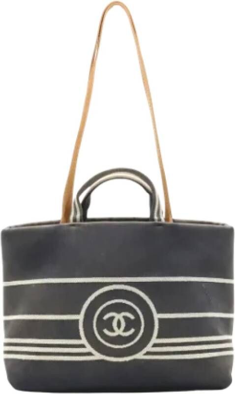 Chanel Vintage Pre-owned Canvas chanel-bags Zwart Dames