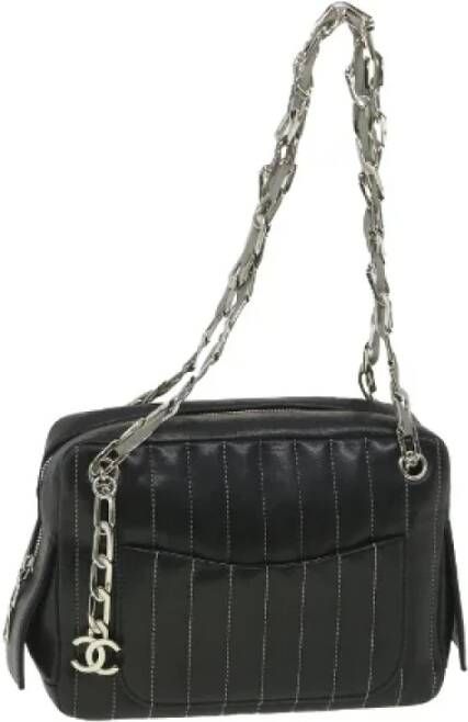 Chanel Vintage Pre-owned Canvas chanel-bags Zwart Dames