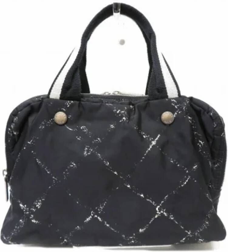 Chanel Vintage Pre-owned Canvas chanel-bags Zwart Dames