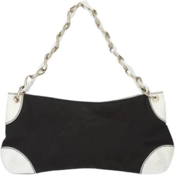 Chanel Vintage Pre-owned Canvas chanel-bags Zwart Dames