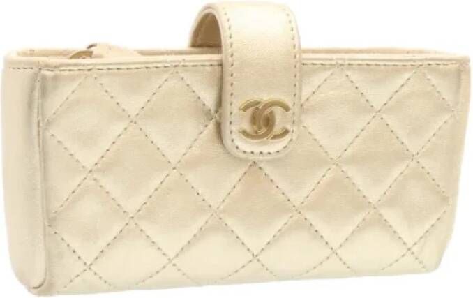 Chanel Vintage Pre-owned Canvas wallets Beige Dames