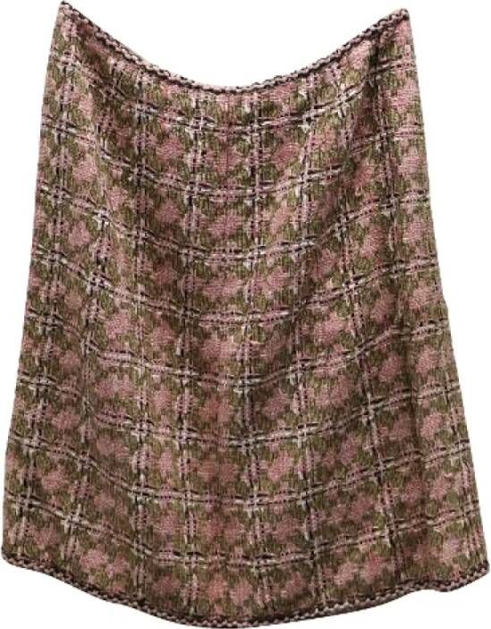Chanel Vintage Pre-owned Cotton bottoms Bruin Dames