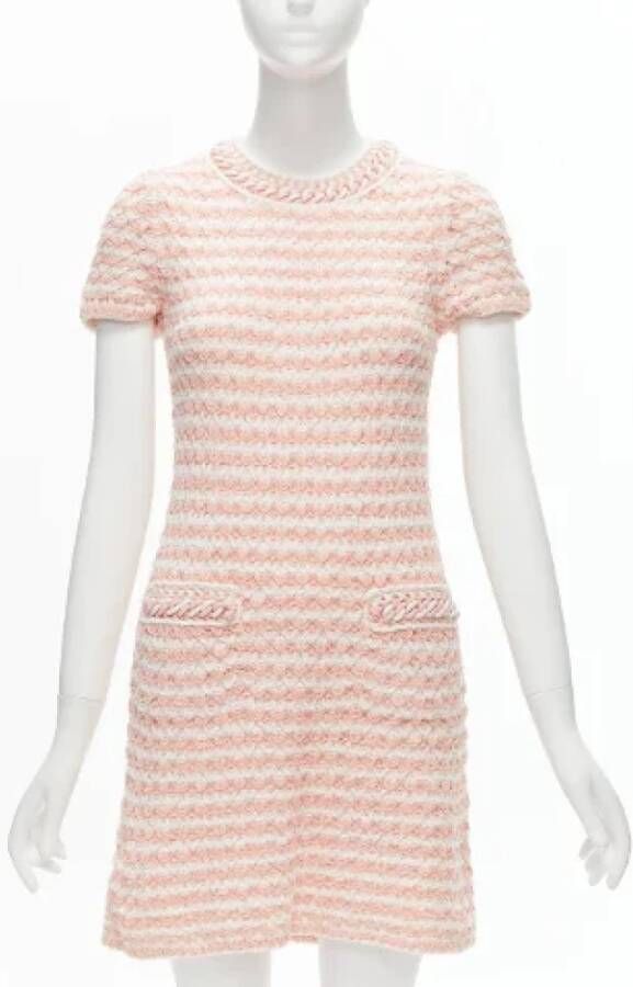 Chanel Vintage Pre-owned Cotton dresses Roze Dames