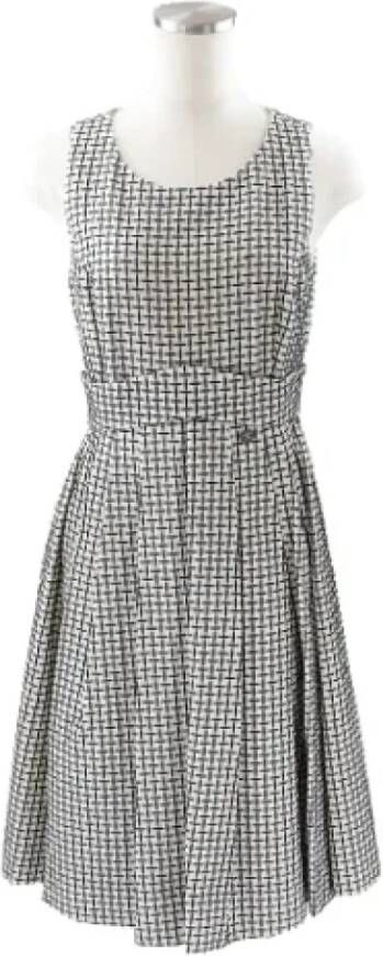 Chanel Vintage Pre-owned Cotton dresses Zwart Dames