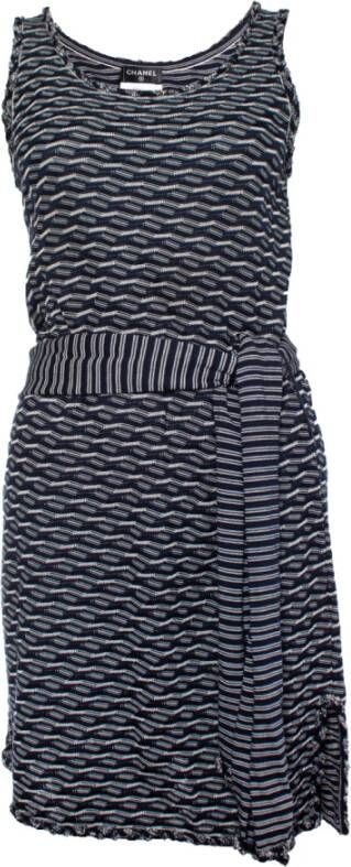 Chanel Vintage Pre-owned dress Blauw Dames