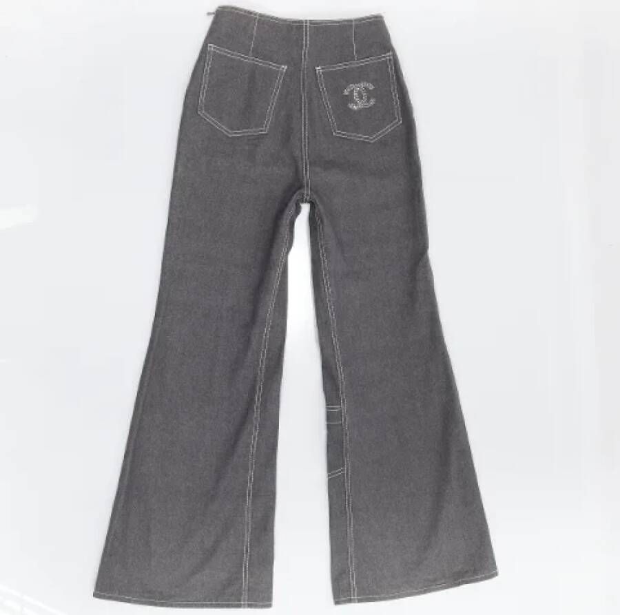 Chanel Vintage Pre-owned Fabric bottoms Grijs Dames