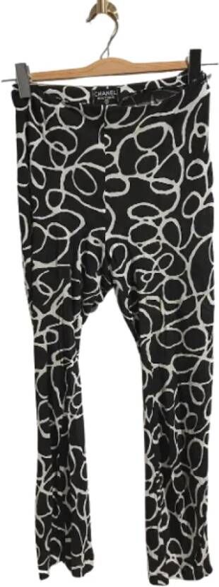 Chanel Vintage Pre-owned Fabric bottoms Zwart Dames