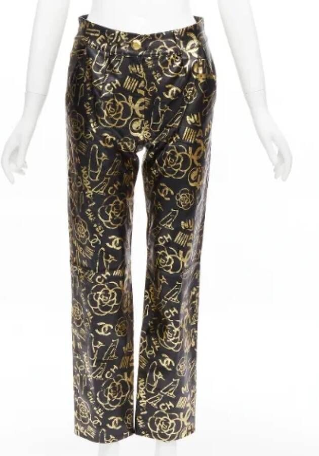 Chanel Vintage Pre-owned Fabric bottoms Zwart Dames