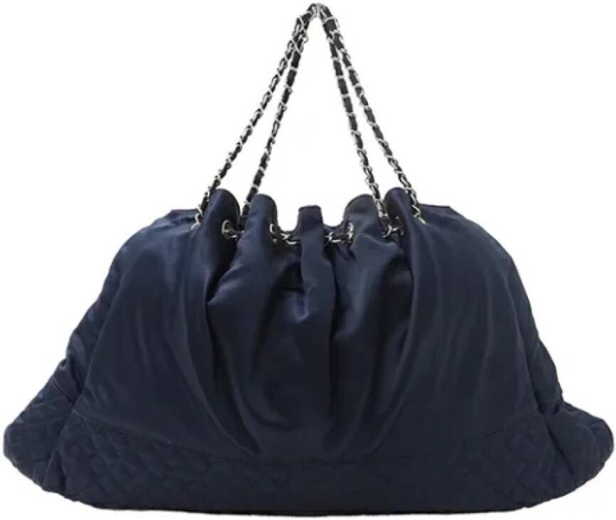Chanel Vintage Pre-owned Fabric chanel-bags Blauw Dames