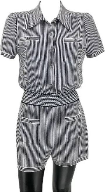 Chanel Vintage Pre-owned Fabric dresses Blauw Dames