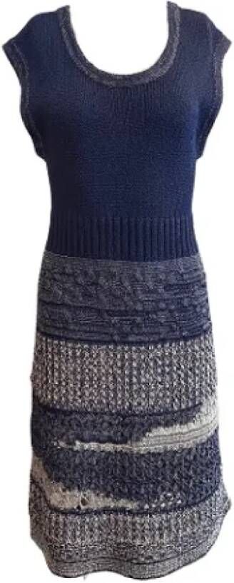 Chanel Vintage Pre-owned Fabric dresses Blauw Dames