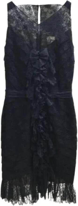 Chanel Vintage Pre-owned Fabric dresses Blauw Dames