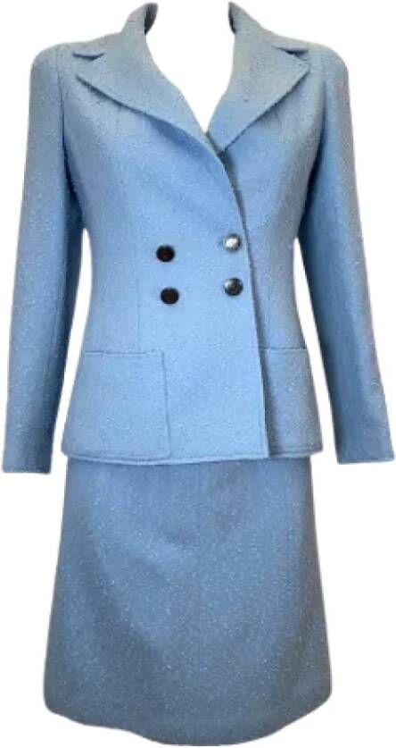 Chanel Vintage Pre-owned Fabric dresses Blauw Dames