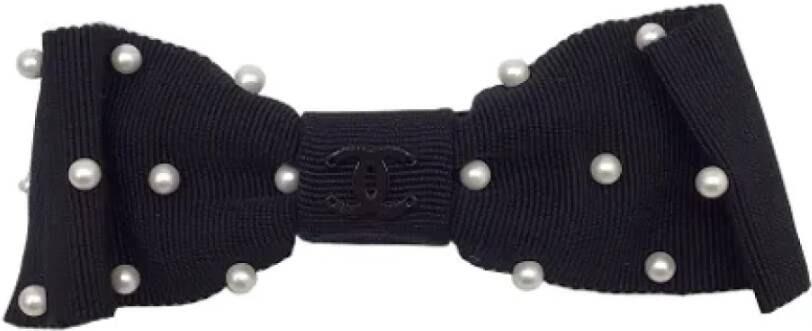 Chanel Vintage Pre-owned Fabric hair-accessories Zwart Dames
