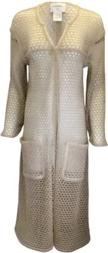 Chanel Vintage Pre-owned Fabric outerwear Beige Dames