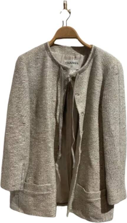 Chanel Vintage Pre-owned Fabric outerwear Beige Dames
