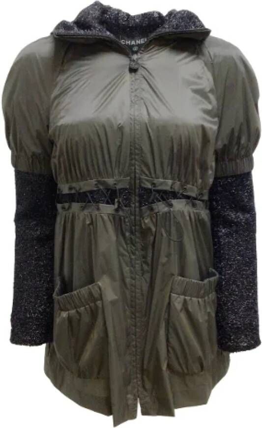 Chanel Vintage Pre-owned Fabric outerwear Groen Dames