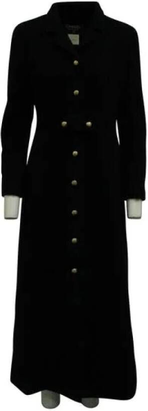 Chanel Vintage Pre-owned Fabric outerwear Zwart Dames