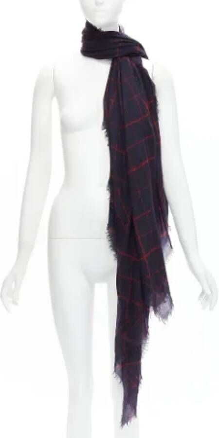 Chanel Vintage Pre-owned Fabric scarves Zwart Dames