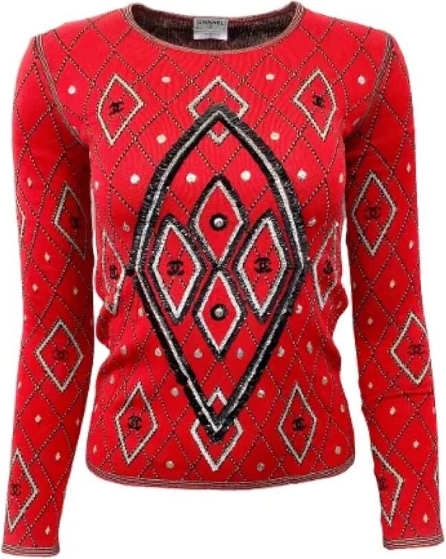 Chanel Vintage Pre-owned Fabric tops Rood Dames