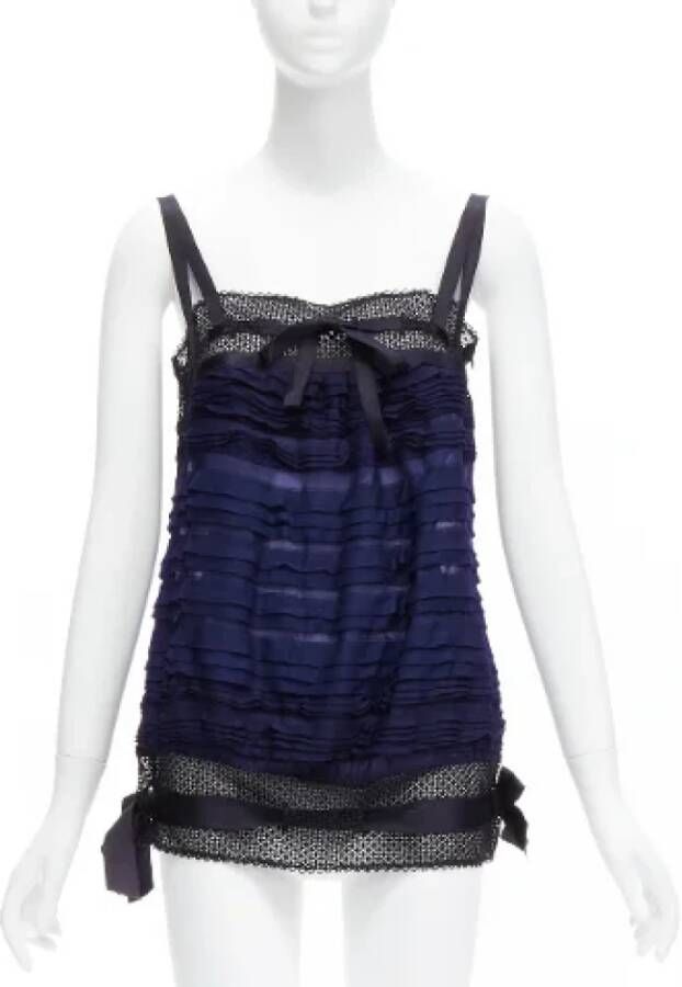 Chanel Vintage Pre-owned Fabric tops Zwart Dames