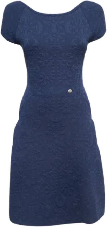 Chanel Vintage Pre-owned Knit dresses Blauw Dames