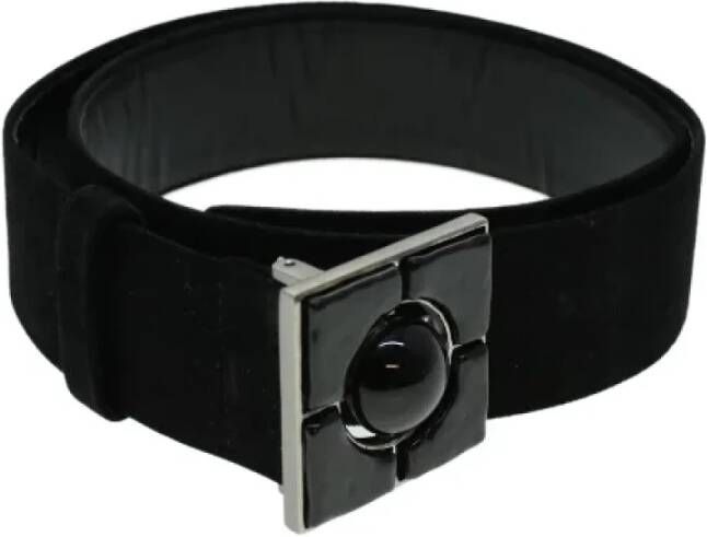 Chanel Vintage Pre-owned Leather belts Zwart Dames