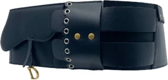 Chanel Vintage Pre-owned Leather belts Zwart Dames