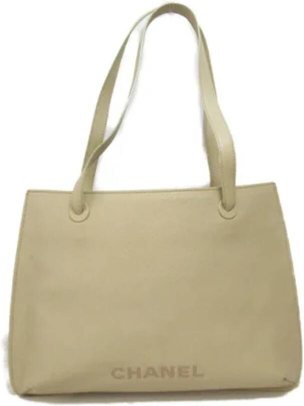 Chanel Vintage Pre-owned Leather chanel-bags Bruin Dames
