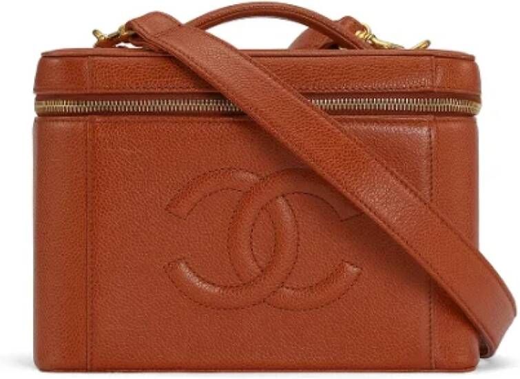 Chanel Vintage Pre-owned Leather chanel-bags Oranje Dames