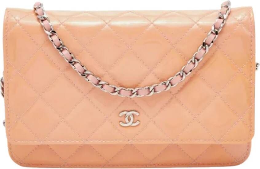 Chanel Vintage Pre-owned Leather chanel-bags Oranje Dames