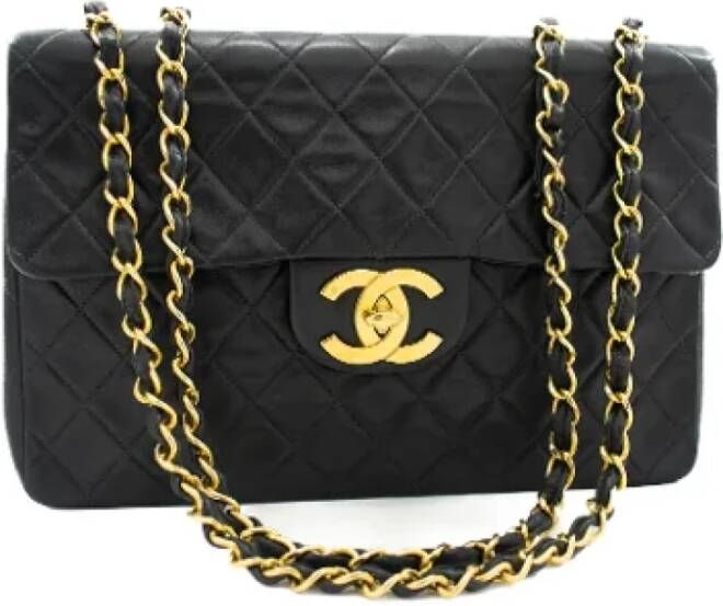 Chanel Vintage Pre-owned Leather chanel-bags Zwart Dames