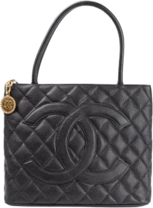 Chanel Vintage Pre-owned Leather chanel-bags Zwart Dames