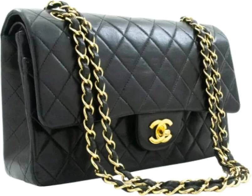 Chanel Vintage Pre-owned Leather chanel-bags Zwart Dames