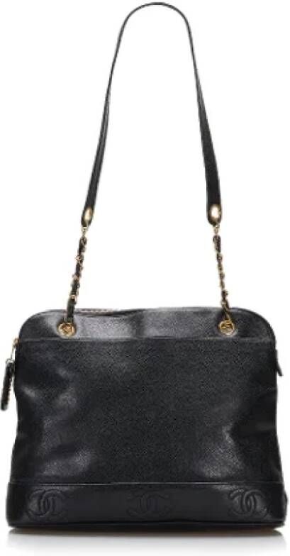 Chanel Vintage Pre-owned Leather chanel-bags Zwart Dames