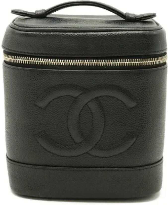 Chanel Vintage Pre-owned Leather chanel-bags Zwart Dames