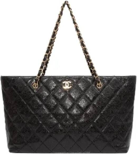 Chanel Vintage Pre-owned Leather chanel-bags Zwart Dames