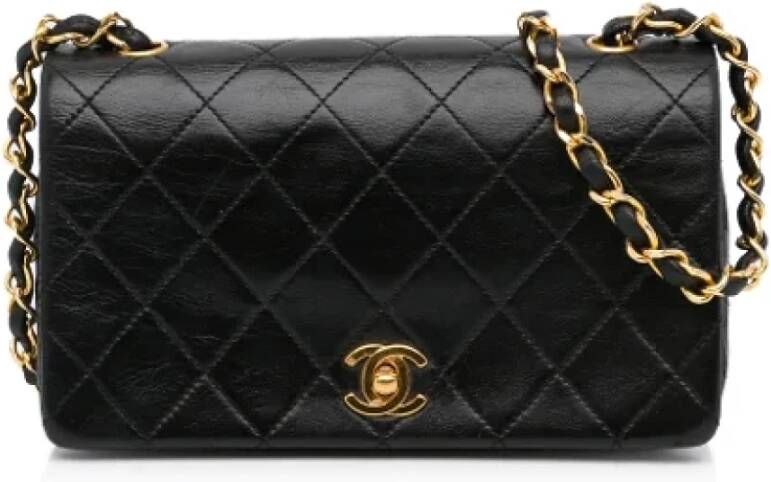 Chanel Vintage Pre-owned Leather chanel-bags Zwart Dames