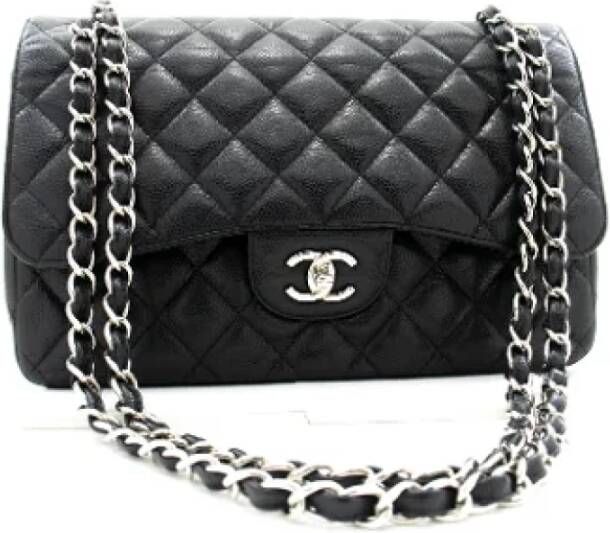 Chanel Vintage Pre-owned Leather chanel-bags Zwart Dames