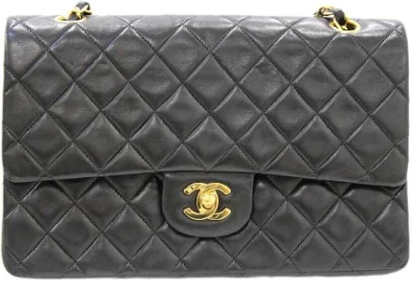 Chanel Vintage Pre-owned Leather chanel-bags Zwart Dames