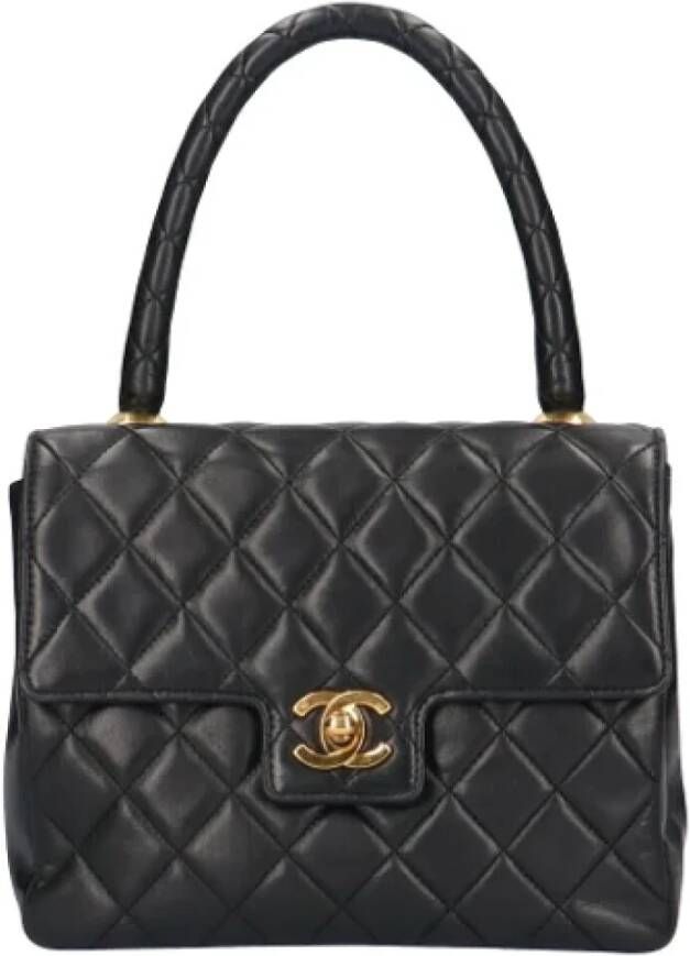 Chanel Vintage Pre-owned Leather chanel-bags Zwart Dames