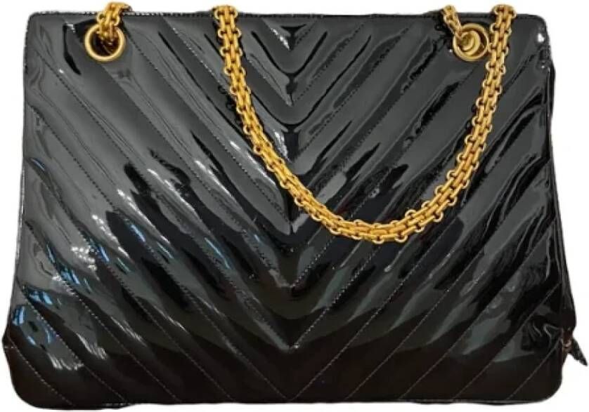 Chanel Vintage Pre-owned Leather chanel-bags Zwart Dames