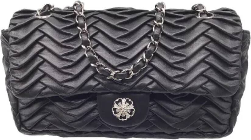 Chanel Vintage Pre-owned Leather chanel-bags Zwart Dames