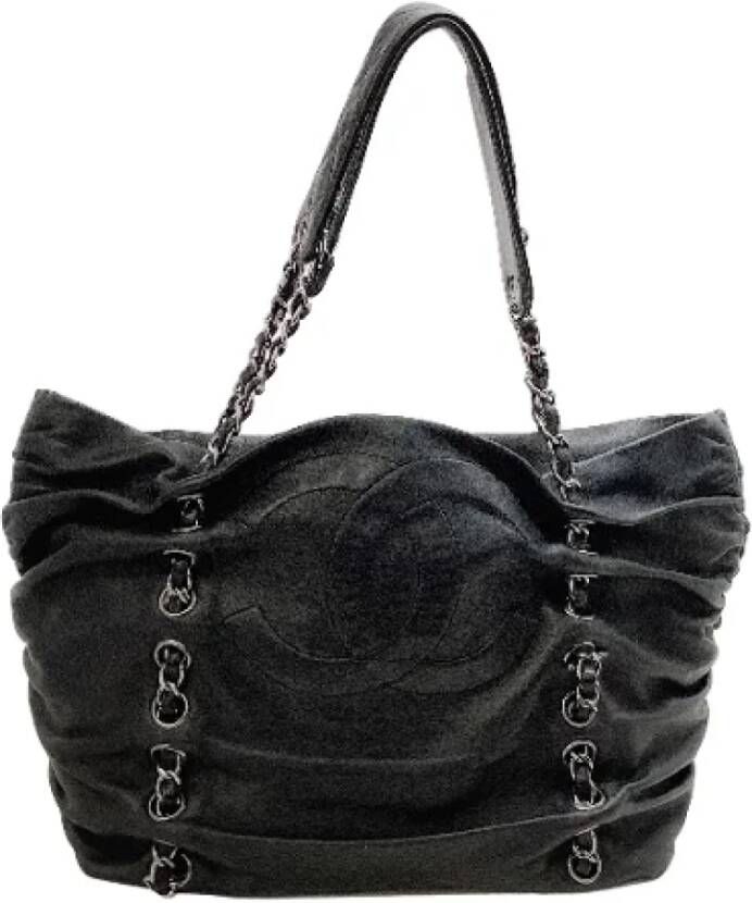 Chanel Vintage Pre-owned Leather chanel-bags Zwart Dames