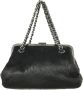 Chanel Vintage Pre-owned Leather chanel-bags Zwart Dames - Thumbnail 1