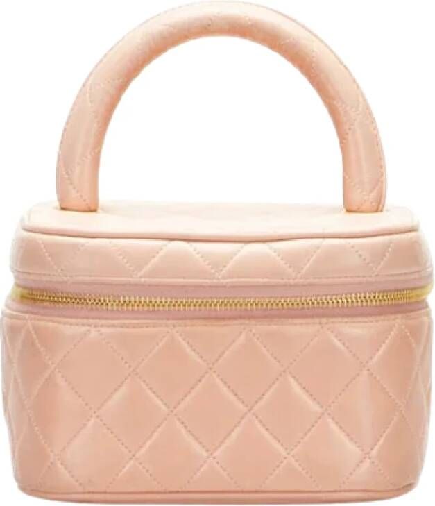 Chanel Vintage Pre-owned Leather handbags Roze Dames