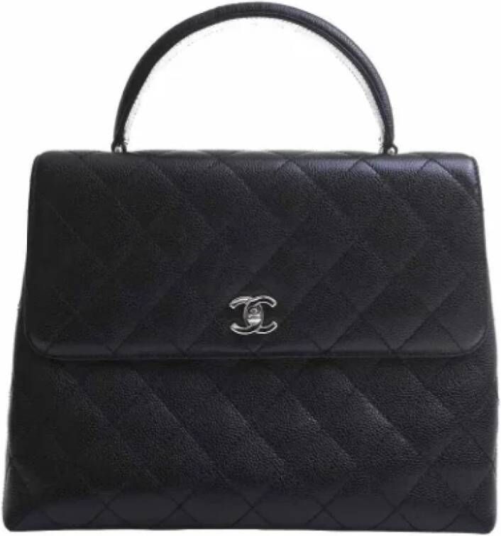 Chanel Vintage Pre-owned Leather handbags Zwart Dames