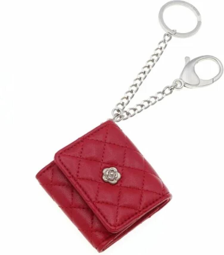 Chanel Vintage Pre-owned Leather key-holders Rood Dames