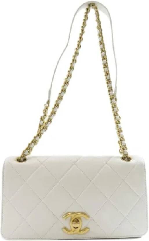 Chanel Vintage Pre-owned Leather shoppers White Dames