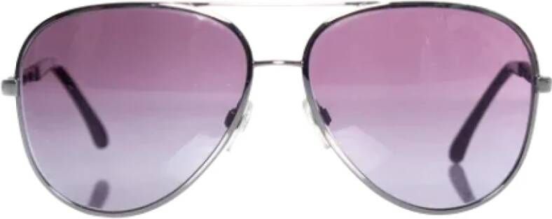 Chanel Vintage Pre-owned Leather sunglasses Rood Dames
